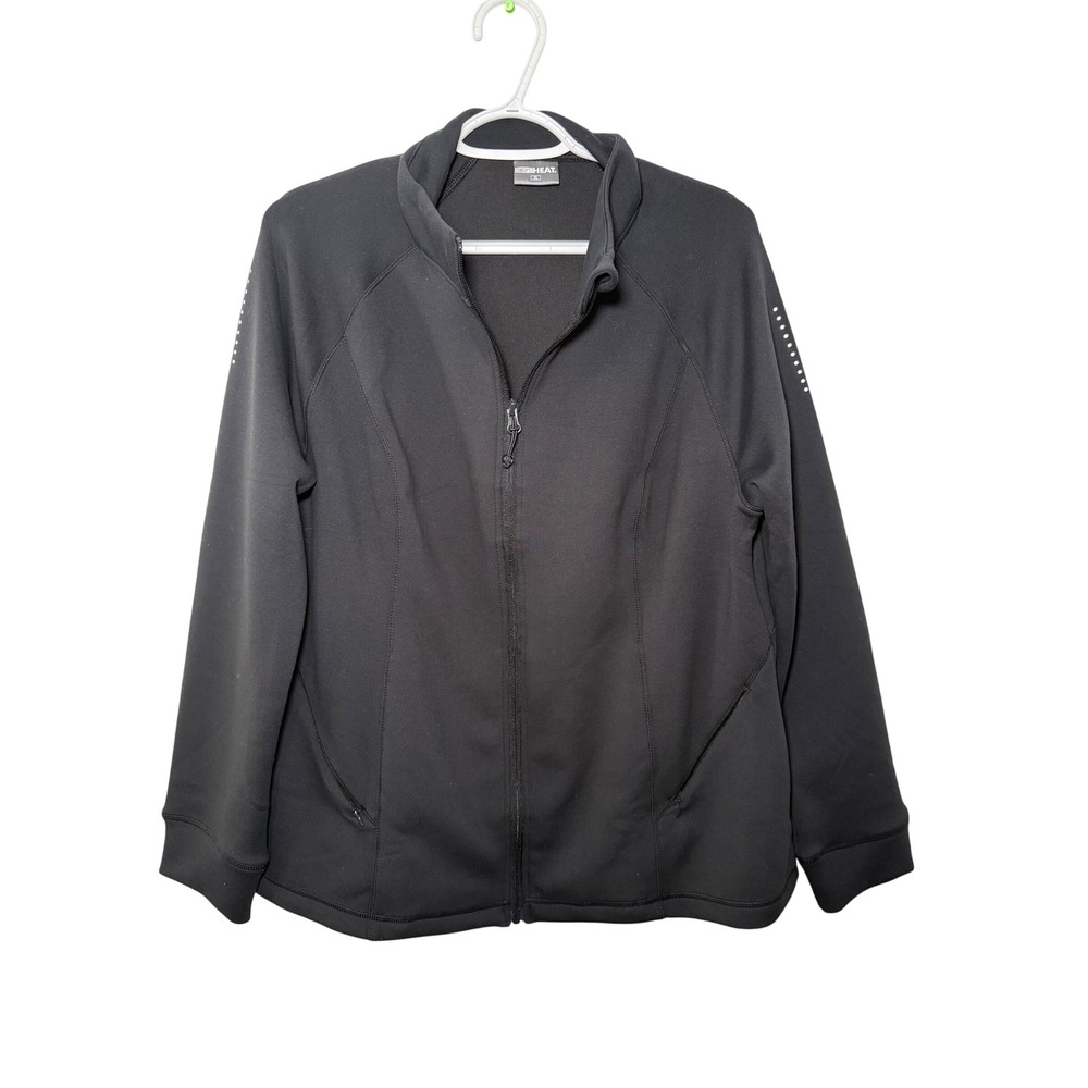 32‎ Degrees HEAT Athletic Zip Up Jacket Black XL Athleisure Activewear